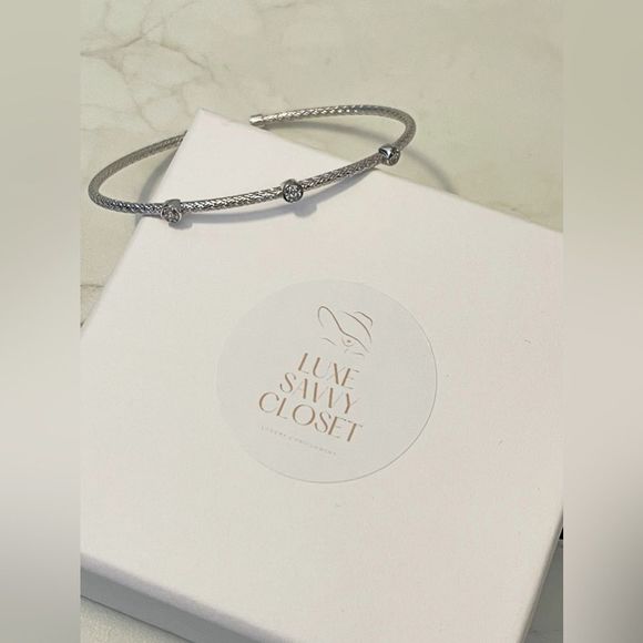 Charles Garnier Paris Darsi Crystal Cuff Bangle Bracelet - Picture 3 of 8